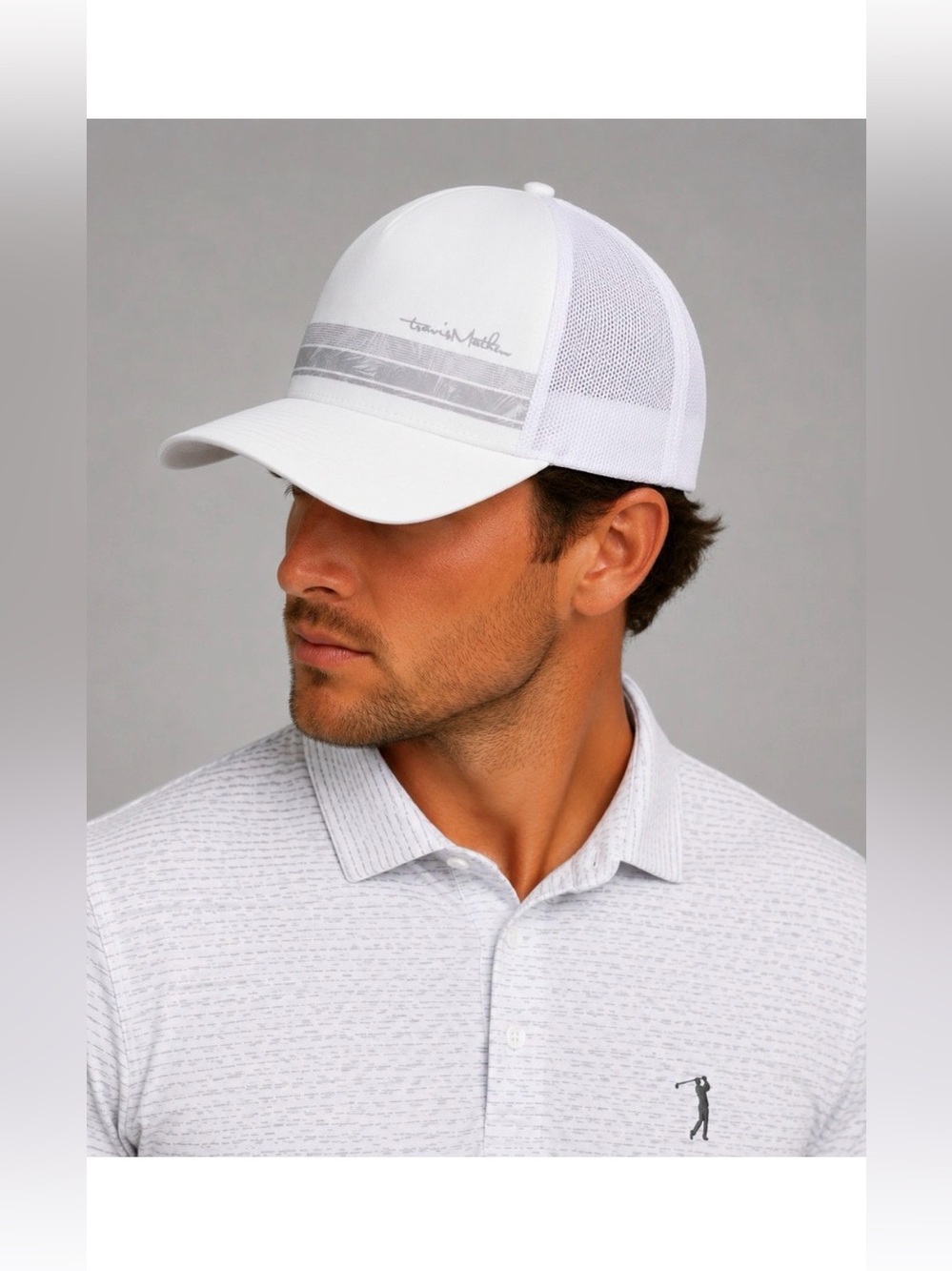 TRAVIS MATHEW White Logo Hat